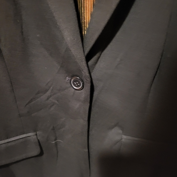 MAGASCHONI Lightweight Blazer Ponte Knit Stretch Black Single Button Size Large - Picture 7 of 7